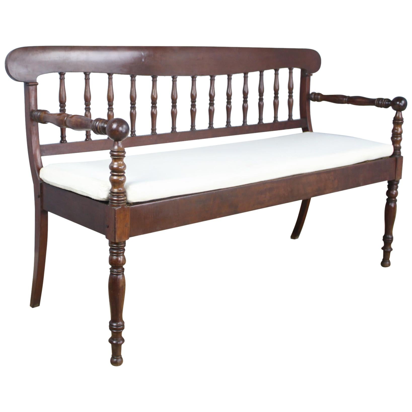Antique French Country Mahogany Bench at 1stDibs | antique bench, french  country benches, country french bench