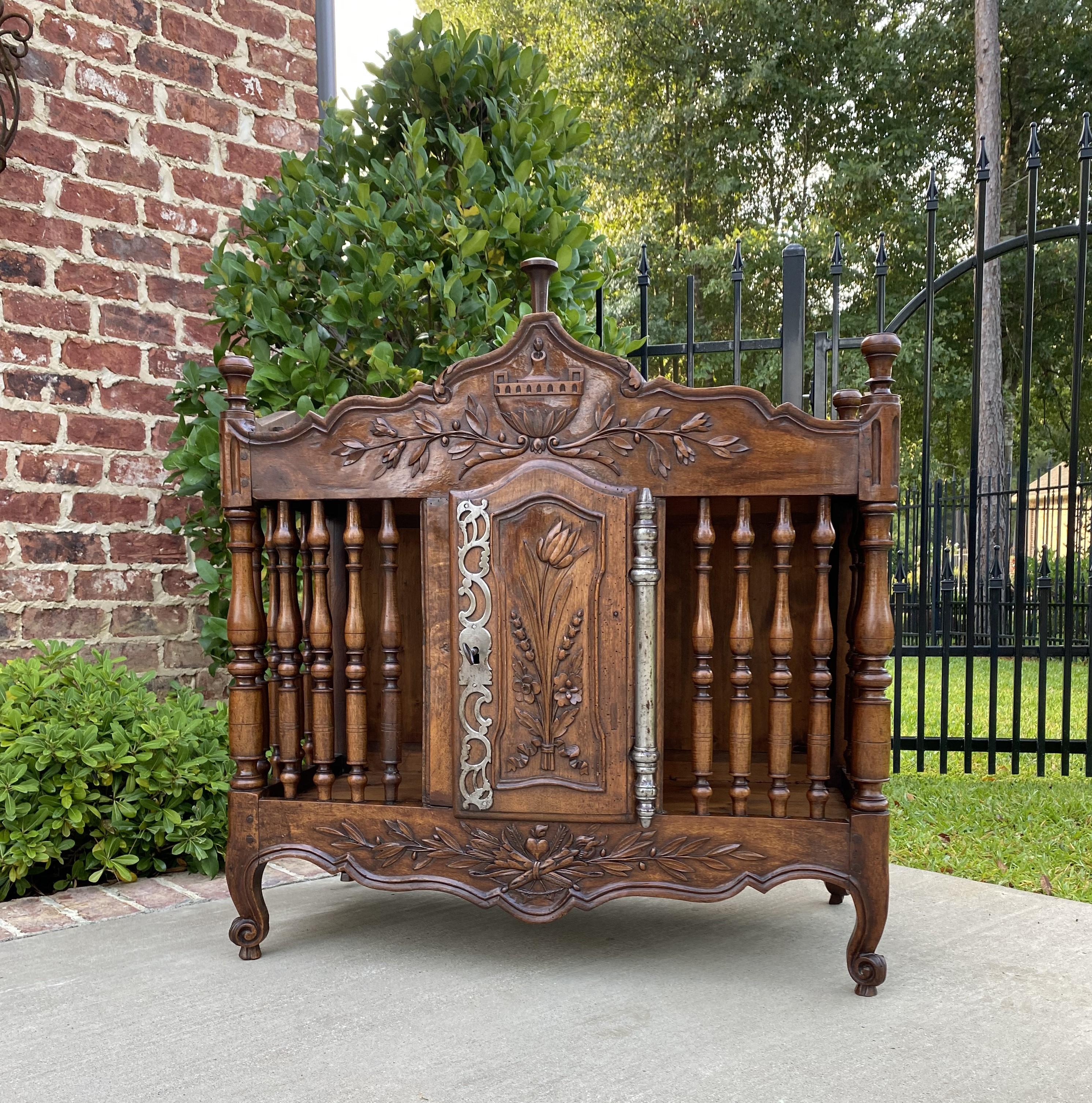 Antique French Country Panetiere Bread Safe Cabinet Cupboard Walnut 19th Century 7