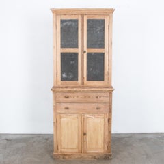 Antique French Country Pine Pantry Cabinet