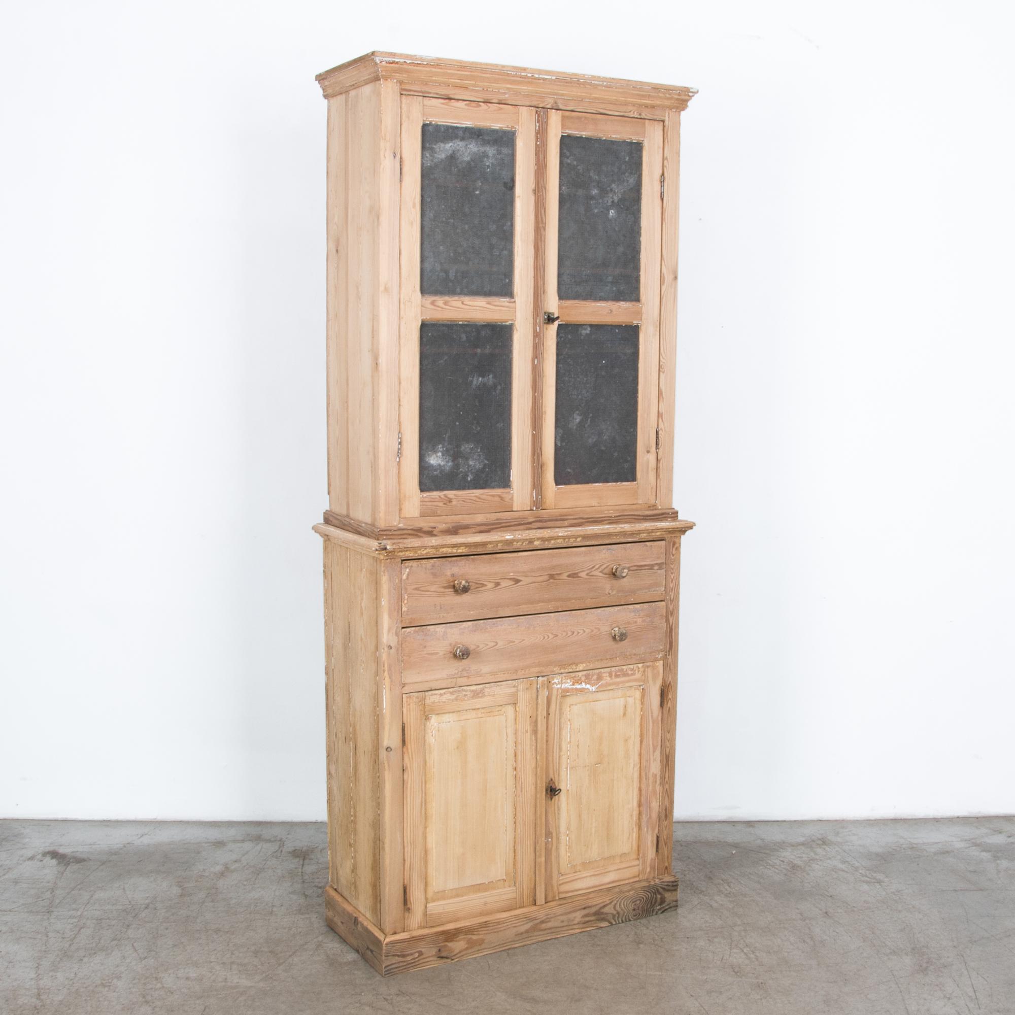 French Provincial Antique French Country Pine Pantry Cabinet