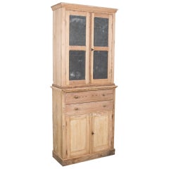 Antique French Country Pine Pantry Cabinet