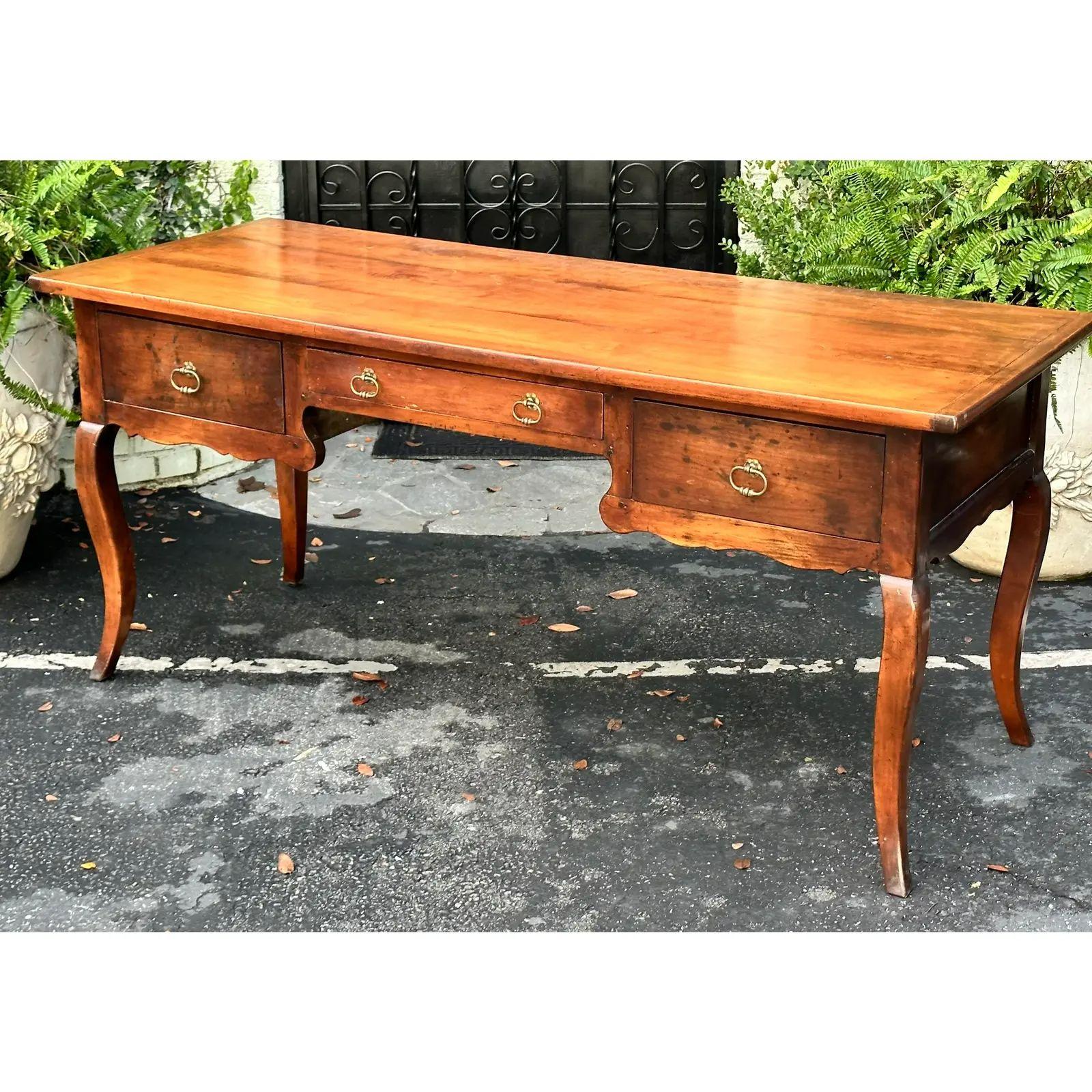 Antique French Country, Rustic European Writing Desk Table, Early 19th Century 2
