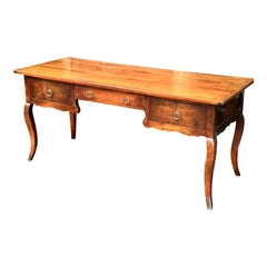 Antique French Country, Rustic European Writing Desk Table, Early 19th Century
