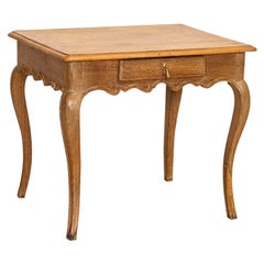 Antique French Country Side Table with Single Drawer