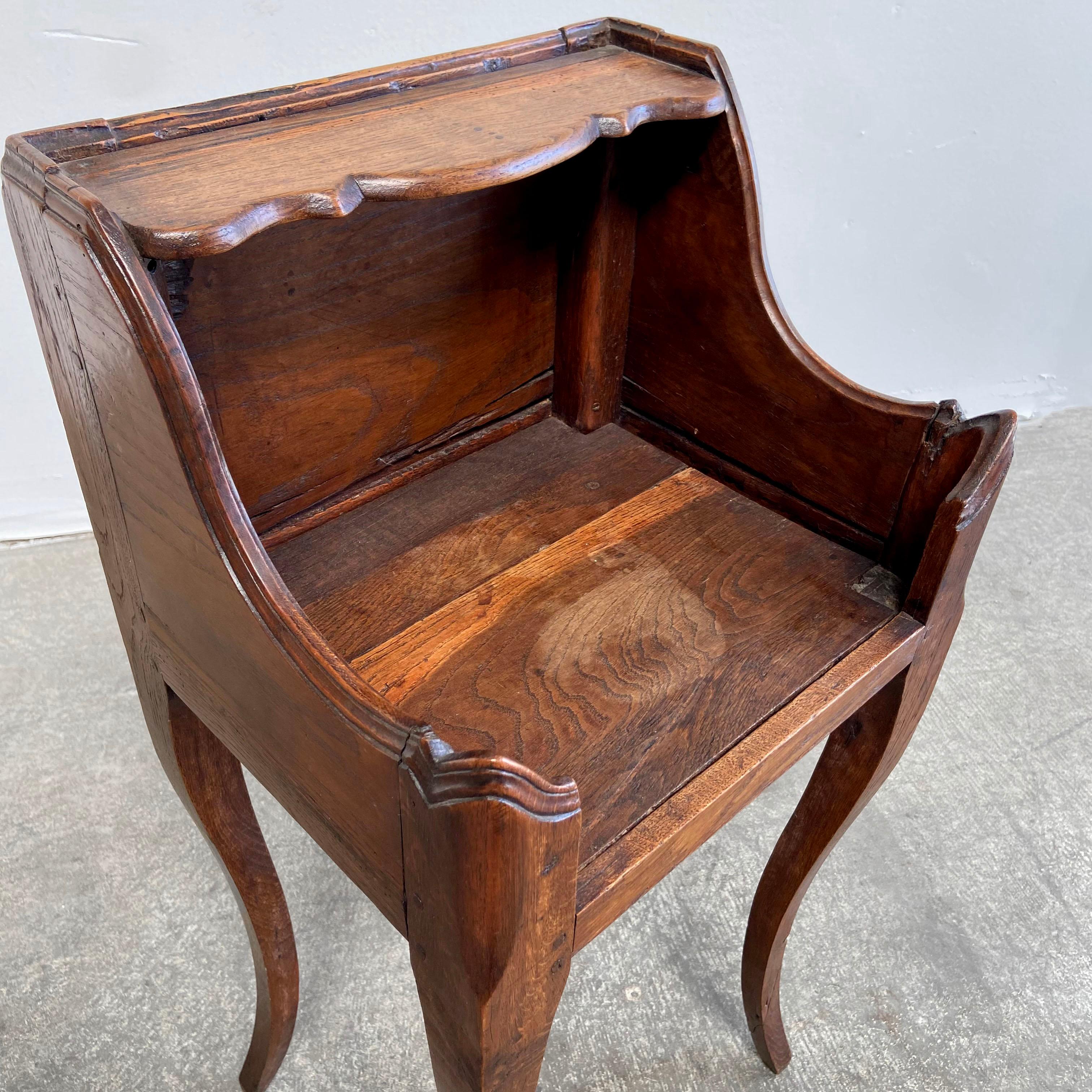 Antique French country style walnut night stand or side table
This table is solid and sturdy. Antique mortise and Tenon with square dowel construction.
Size:
14” W x 12” D x 29” H.