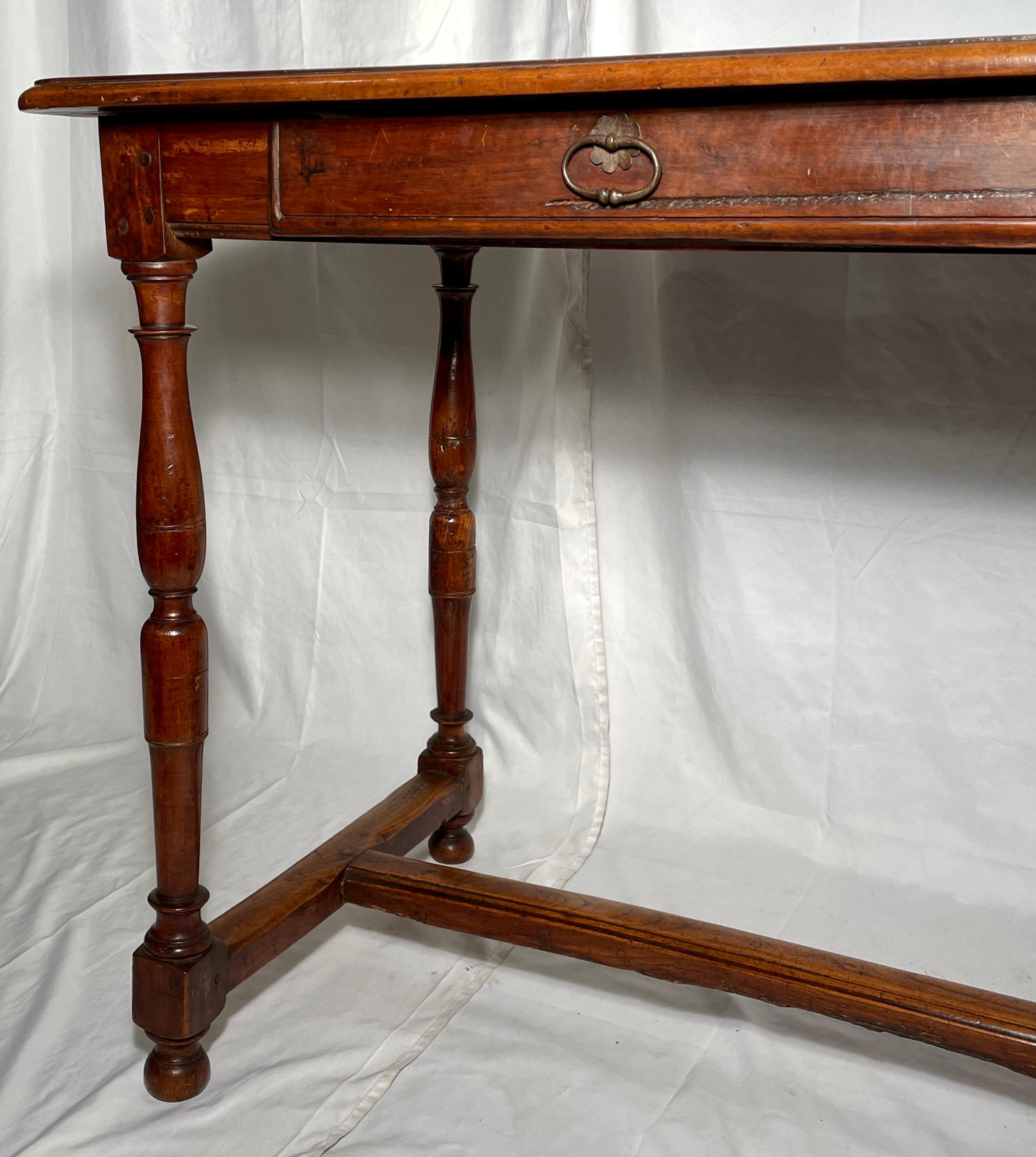 19th Century Antique French Country Walnut Table, circa 1890s-1900s For Sale