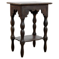 Antique French Country Wooden Side Table