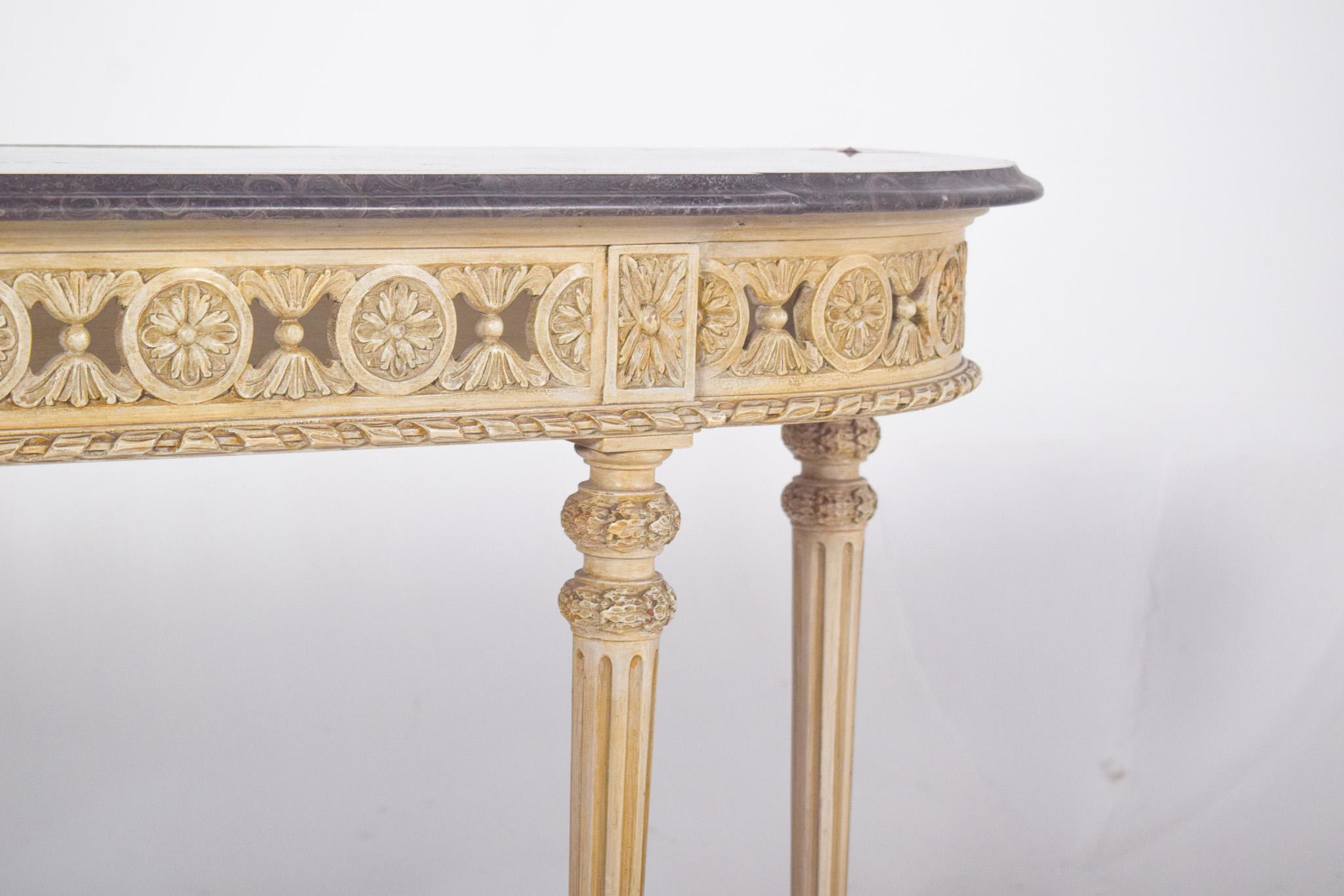 Antique French Credenza with Marble Top In Good Condition For Sale In Lisboa, Lisboa