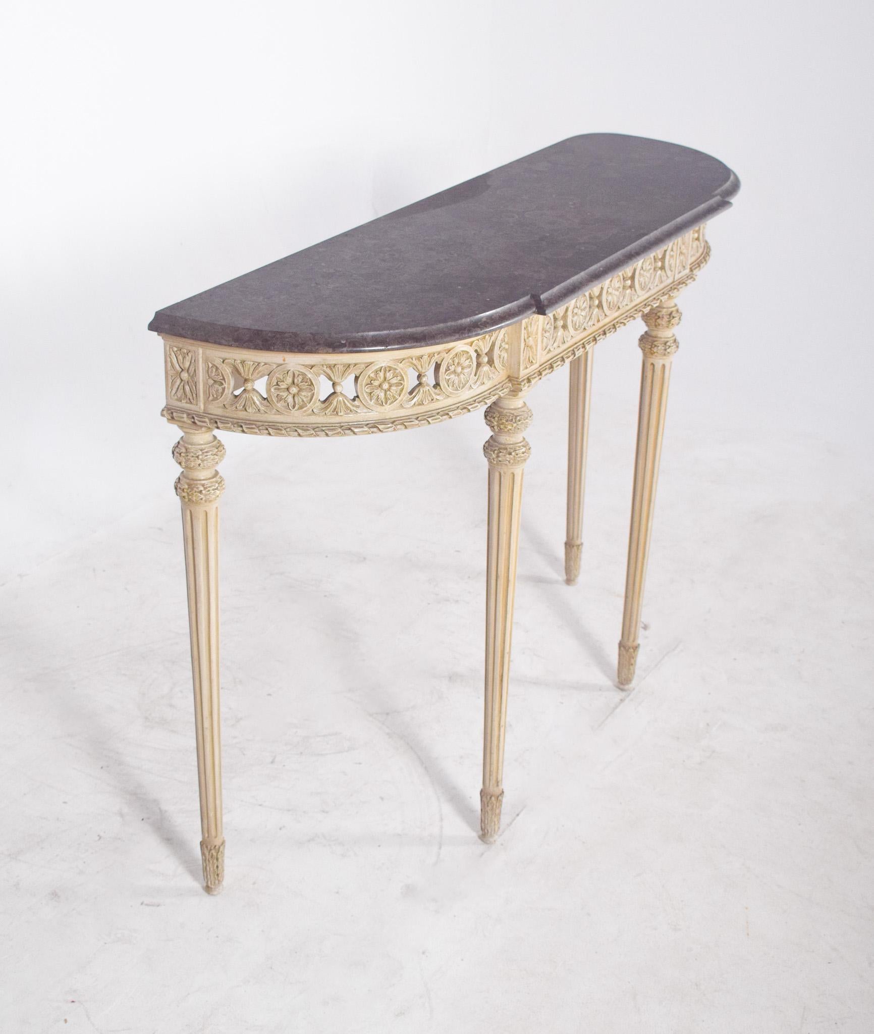 19th Century Antique French Credenza with Marble Top For Sale