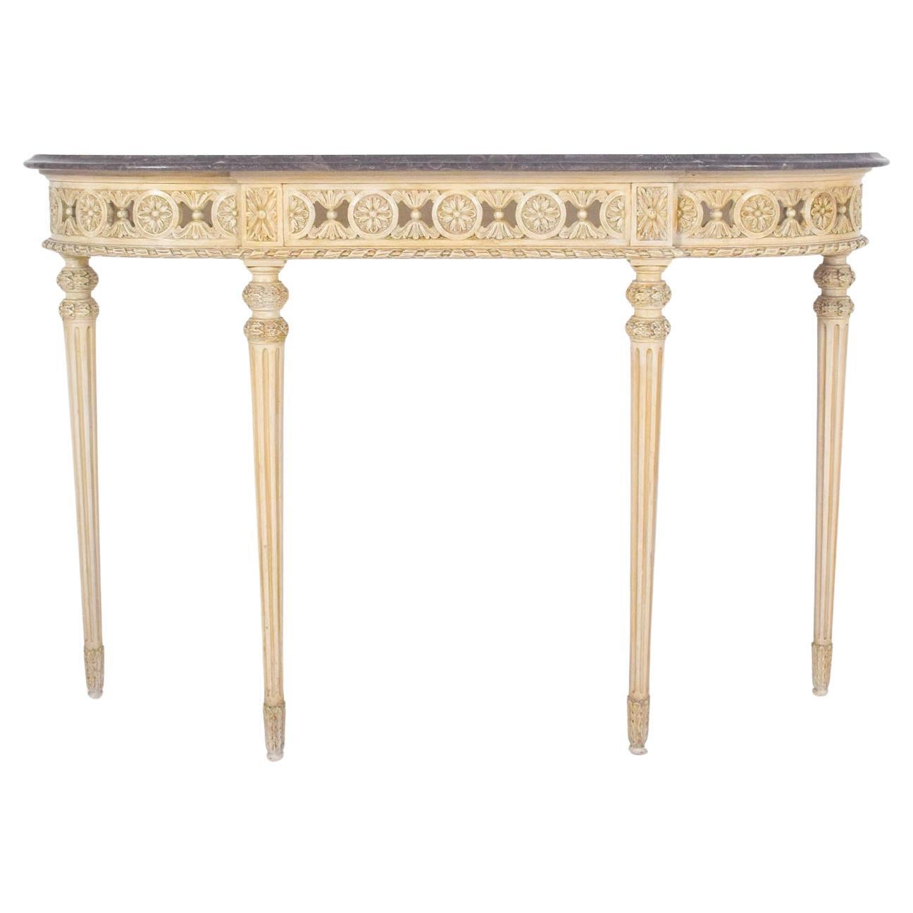 Antique French Credenza with Marble Top For Sale