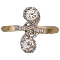 Antique French Crossover Ring Belle Époque