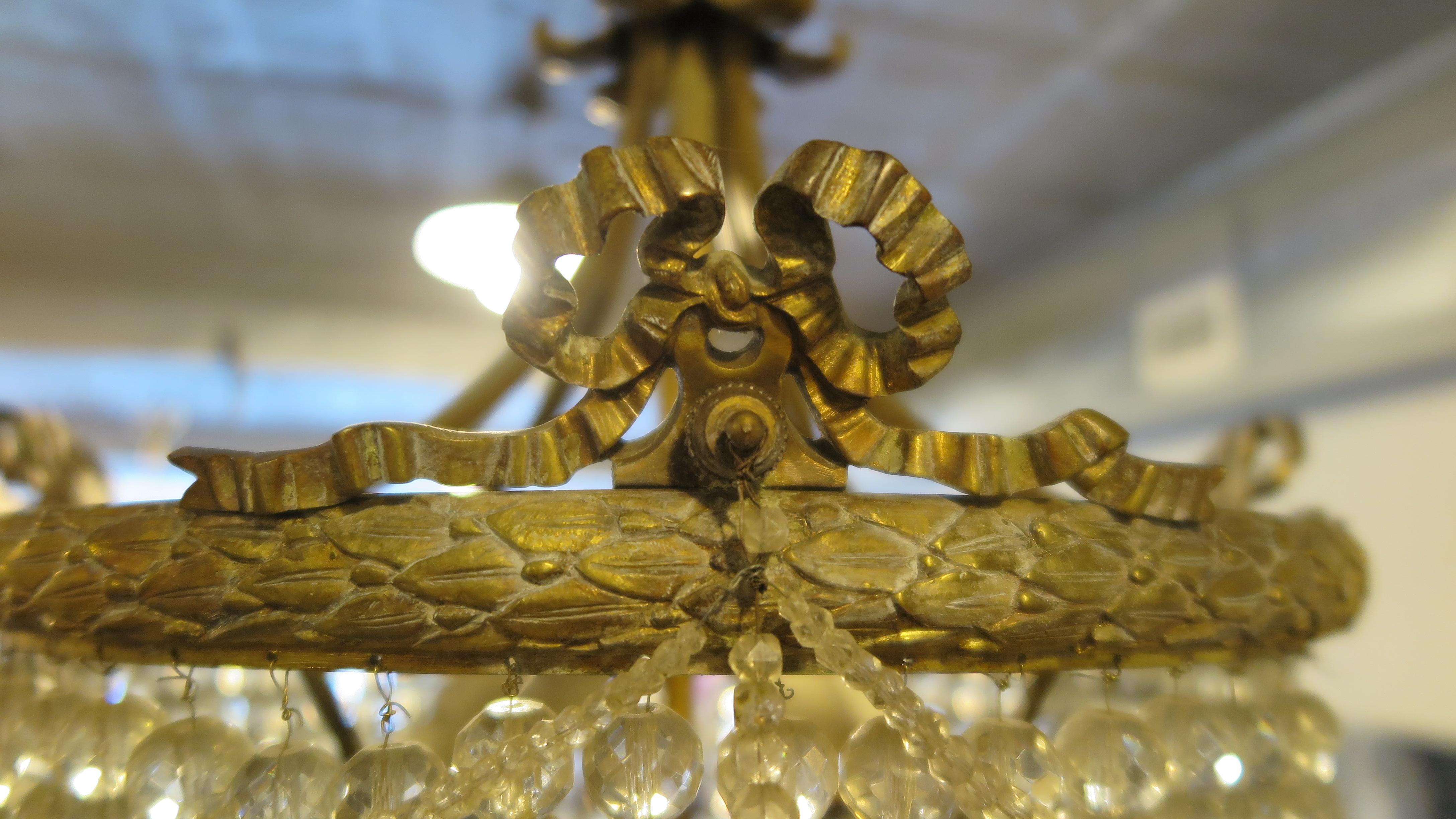 antique french basket chandelier