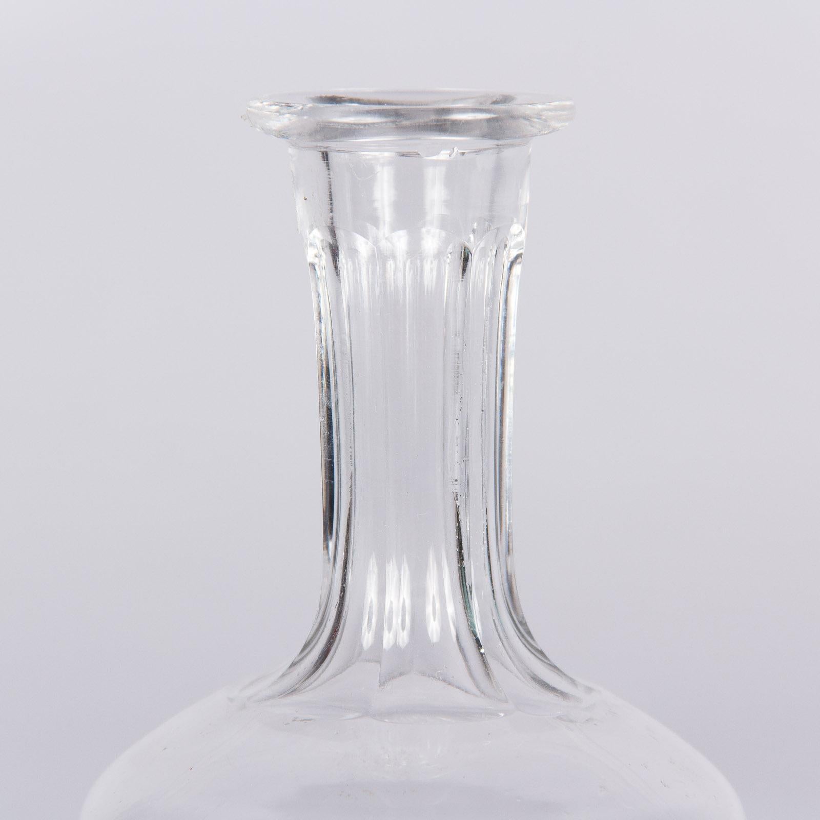 Antique French Crystal Carafe, Early 1900s 1