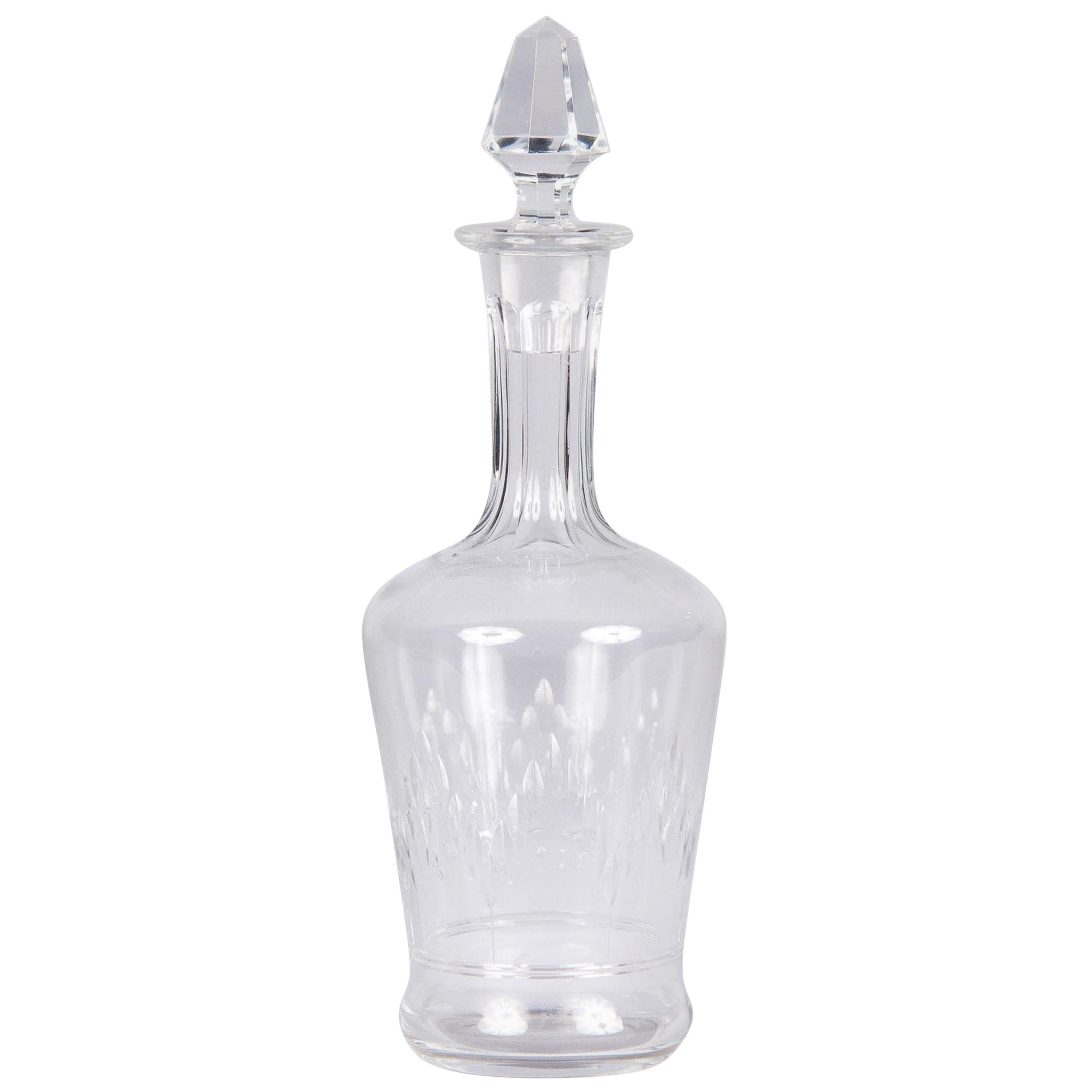 Antique French Crystal Carafe, Early 1900s