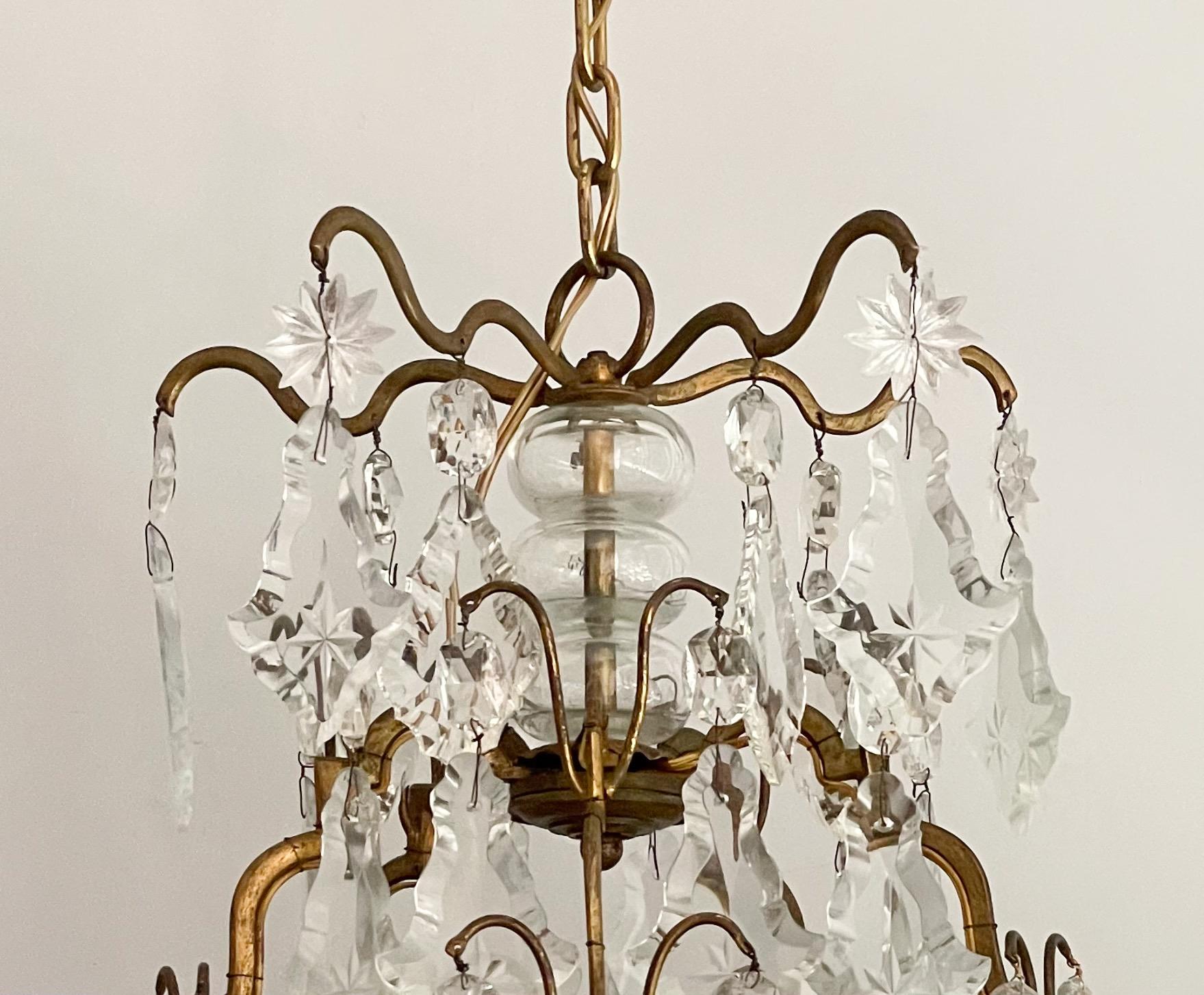 Louis XVI Antique French Crystal Chandelier For Sale