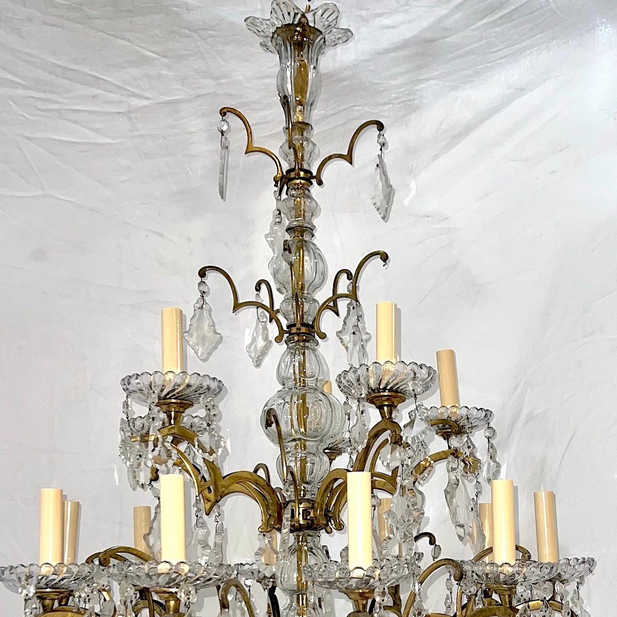 Gilt Antique French Crystal Chandelier