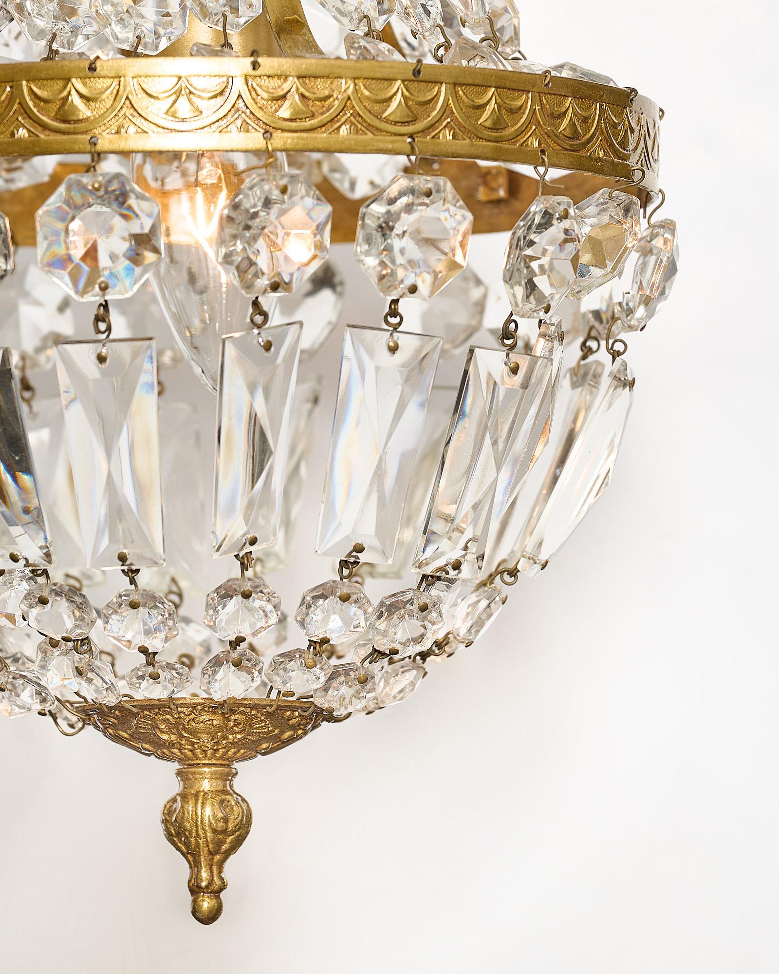 Louis XVI Antique French Crystal Chandelier