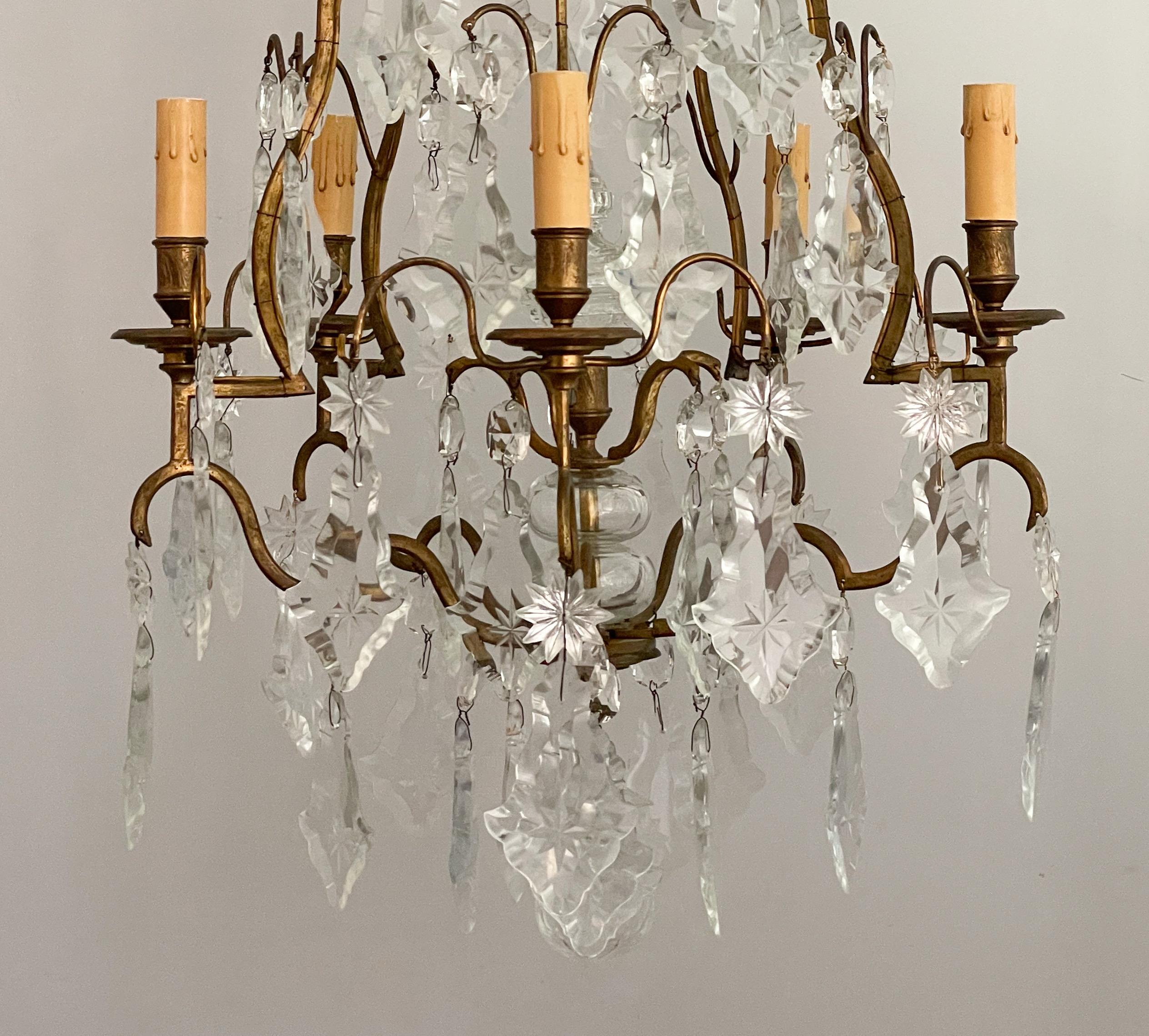 Antique French Crystal Chandelier For Sale 1