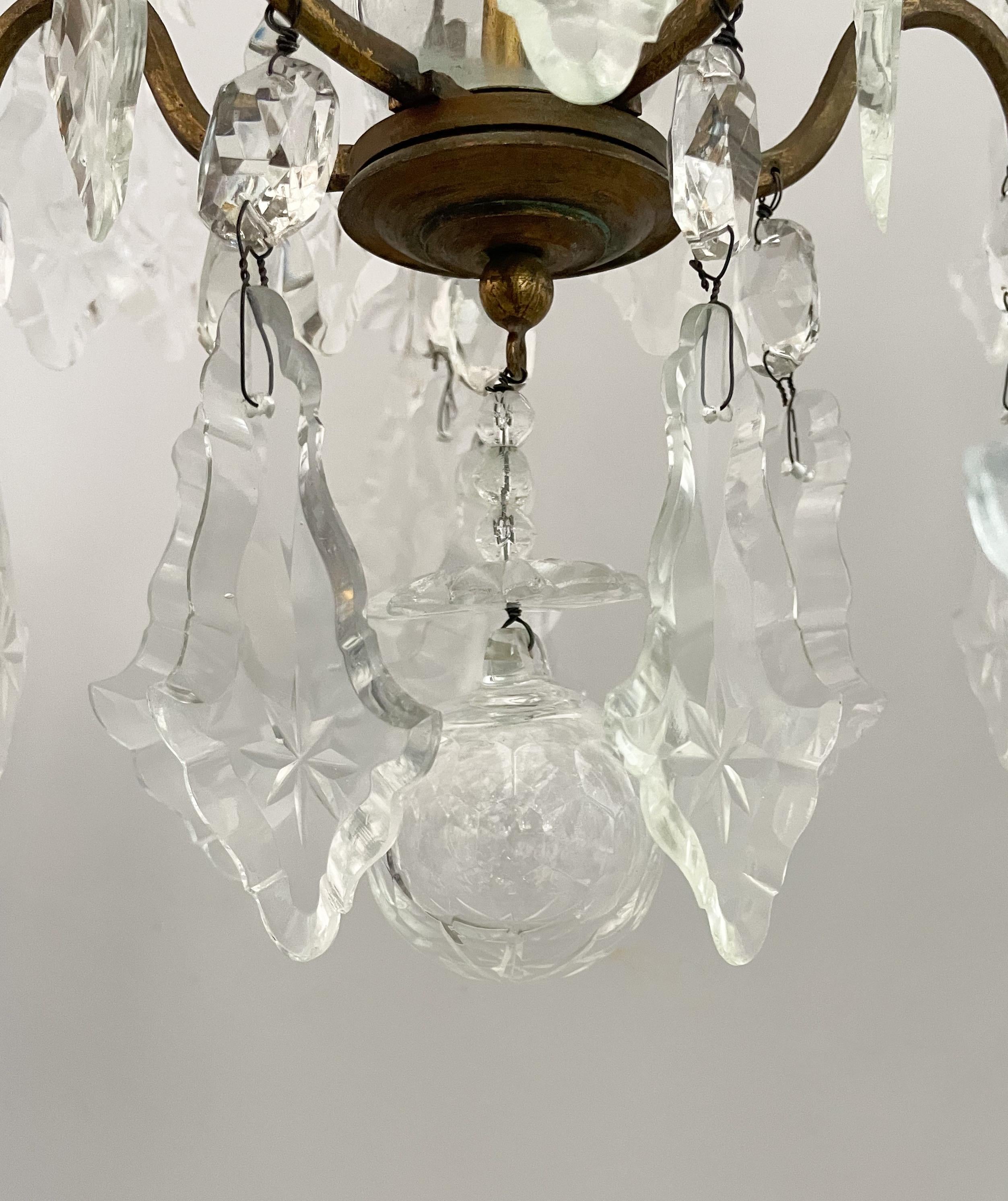 Antique French Crystal Chandelier For Sale 2