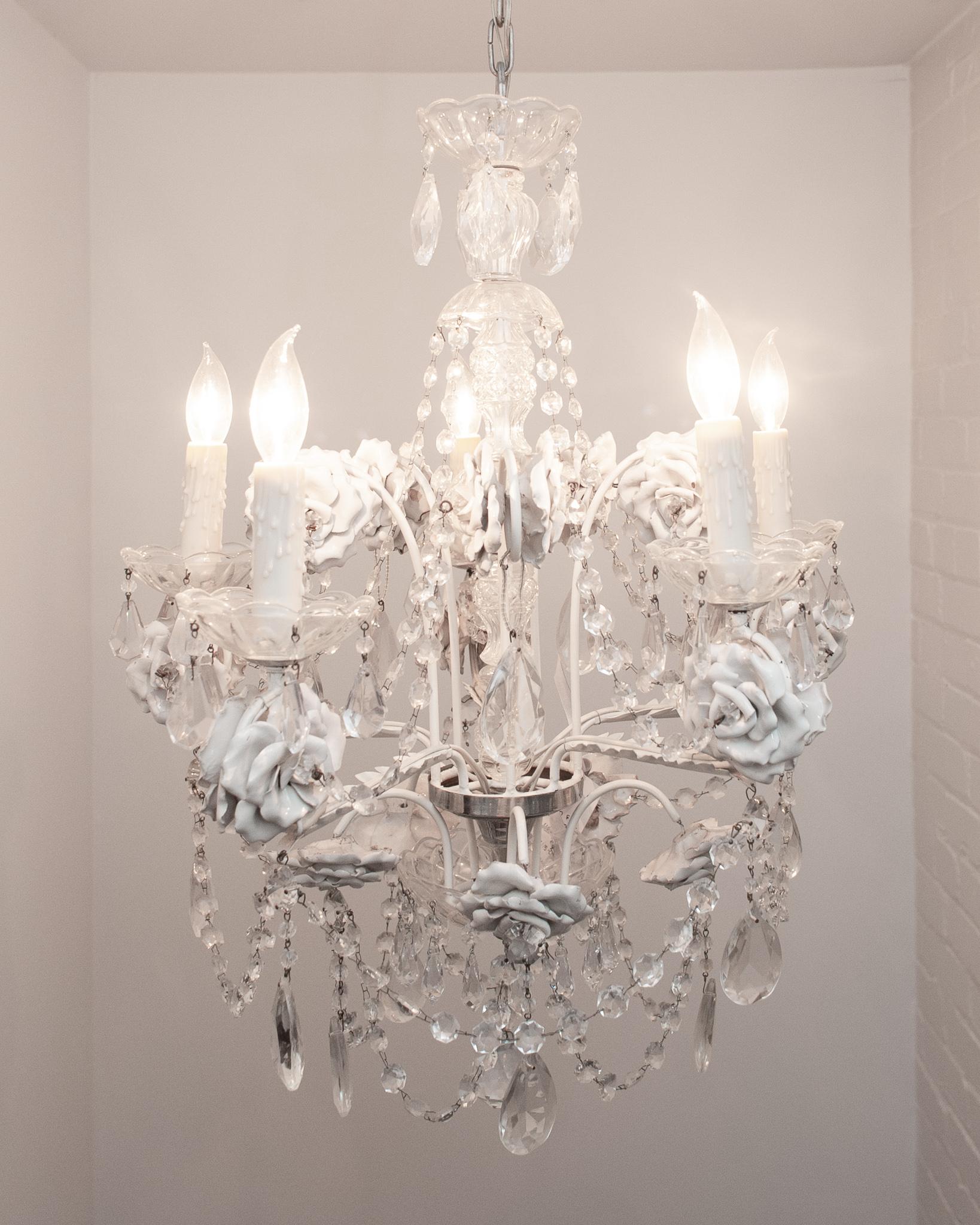 white porcelain chandelier