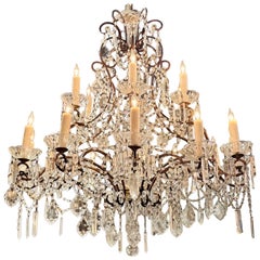Antique French Crystal Chandeliers