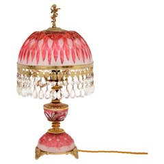 Retro French Crystal Glass Table Lamp