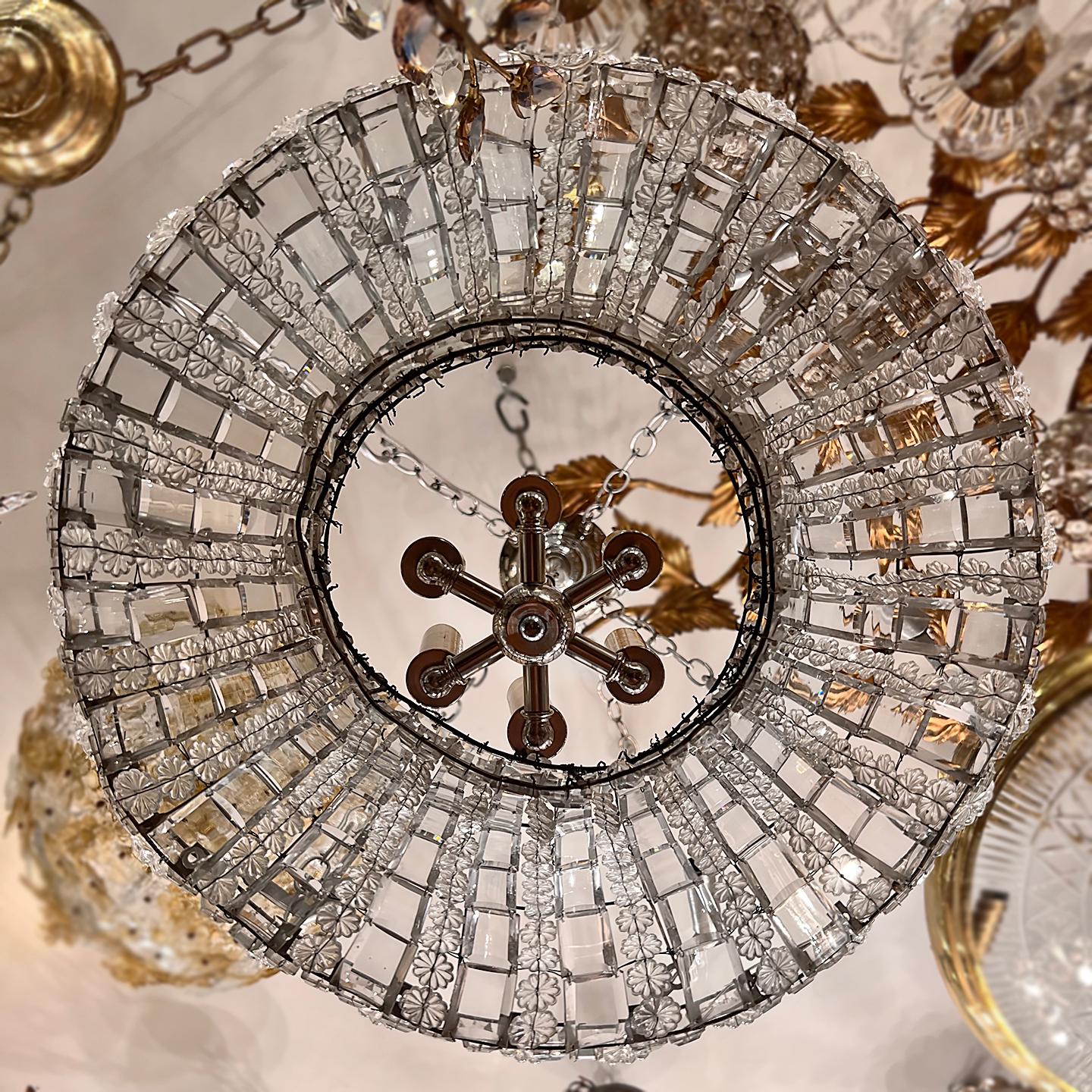 Luminaire en cristal français antique en vente 2