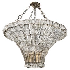 Antique French Crystal Light Fixture