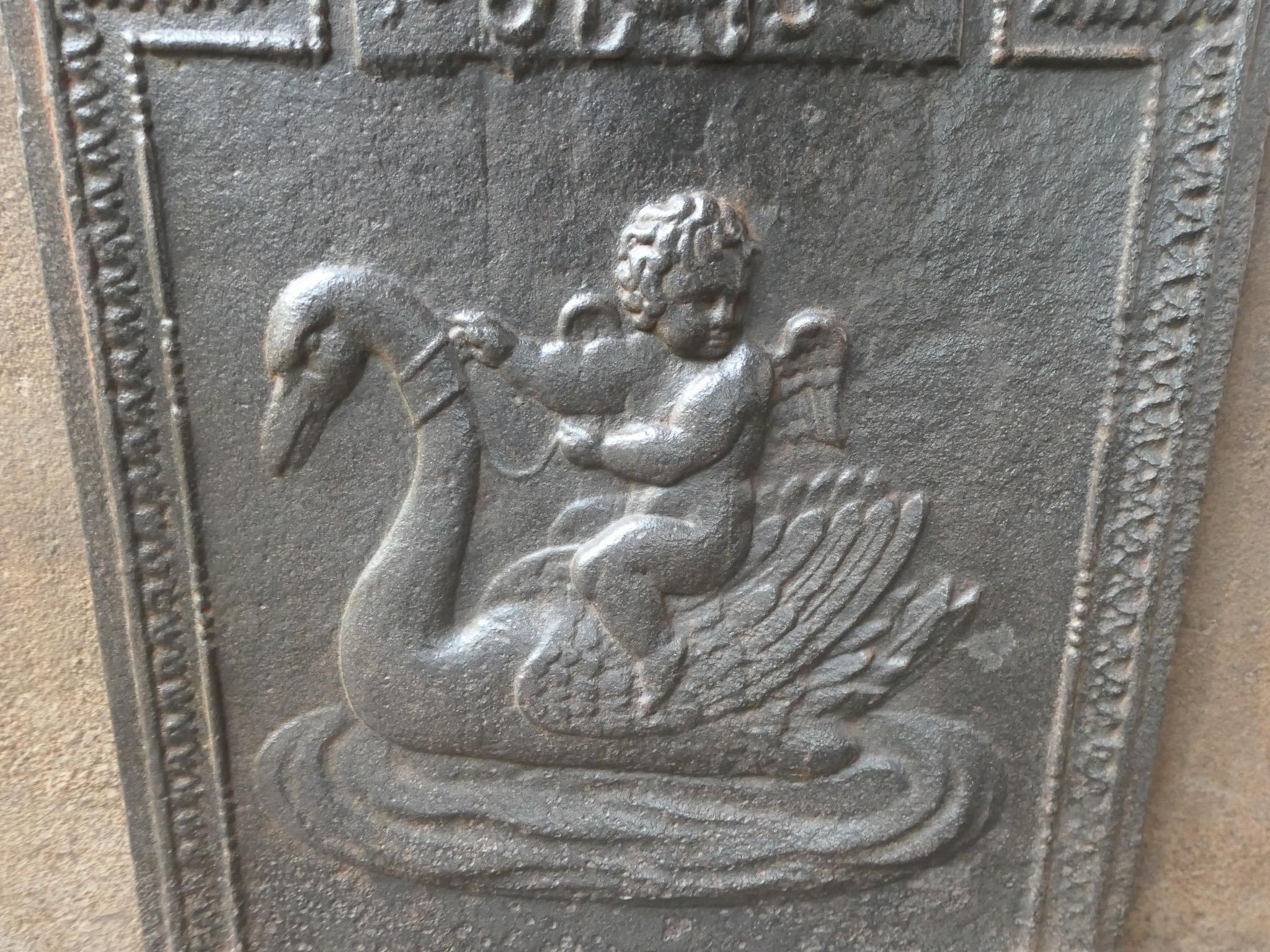 Antique French 'Cupid' Fireback / Backsplash, 18th - 19th C. For Sale 3