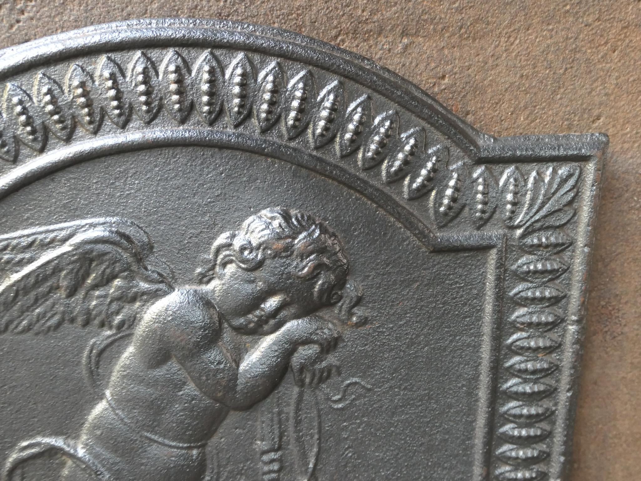 Antiker französischer „ Amor“-Kaminschirm/Rückenplash aus dem 18. bis 19. Jahrhundert. im Angebot 1