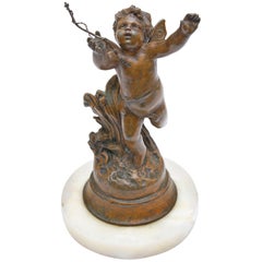 Antique French Cupid Statue