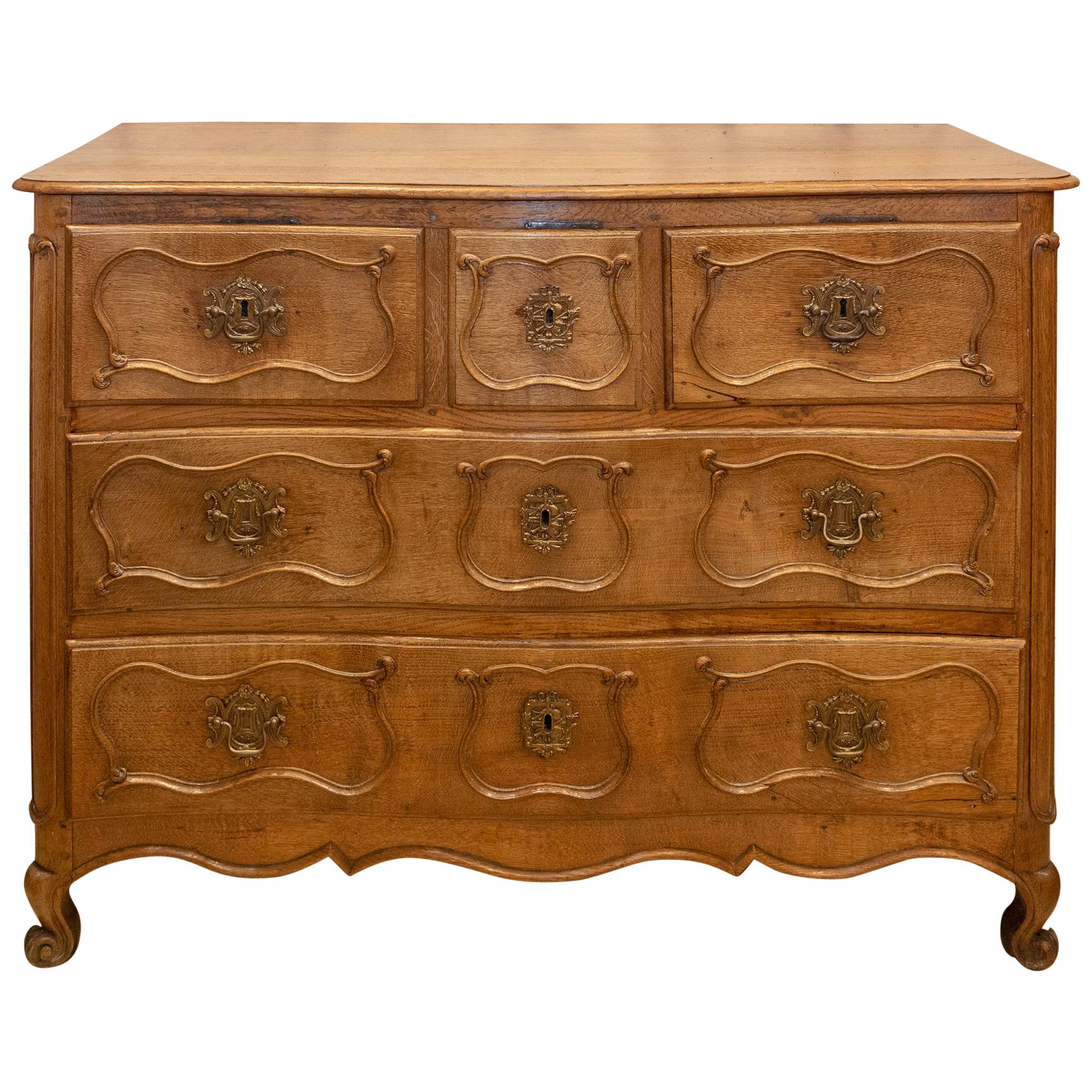 Antique French Curved-Front Chest of Drawers, circa 1900