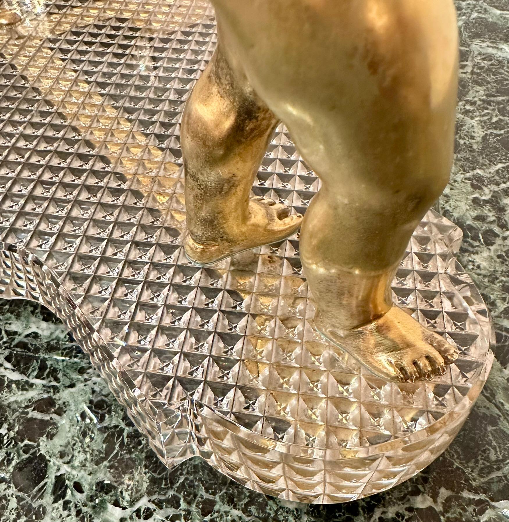 Antique French Cut Crystal and Bronze D'Oré 