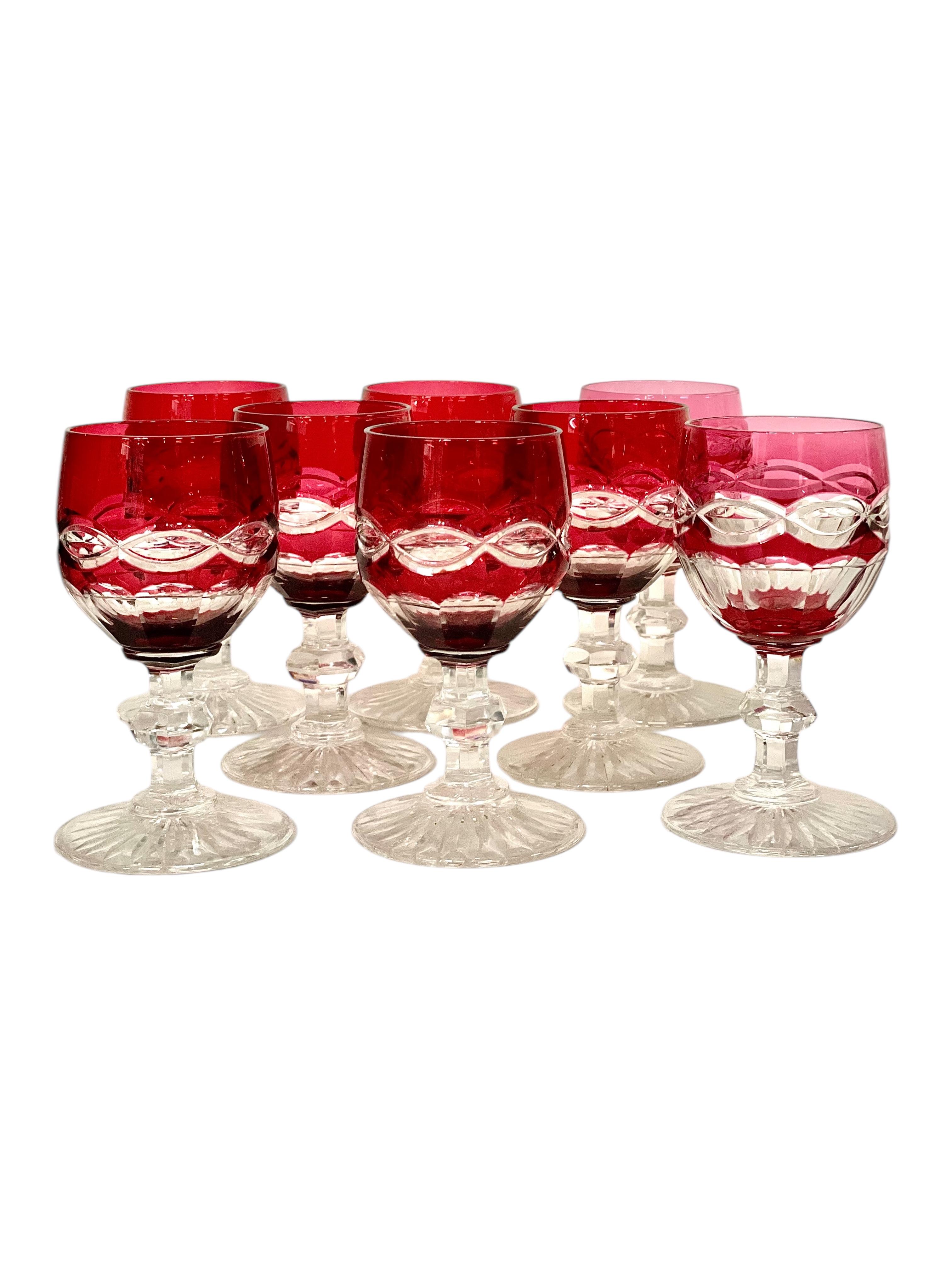 Antique French Cut Crystal Decanter & Glass Set, 19° secolo in vendita 4