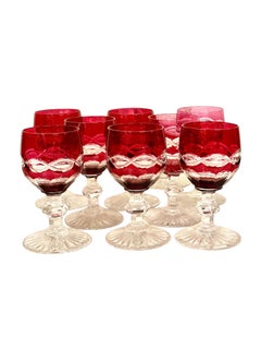 Antique French Cut Crystal Decanter & Glass Set, 19th Century