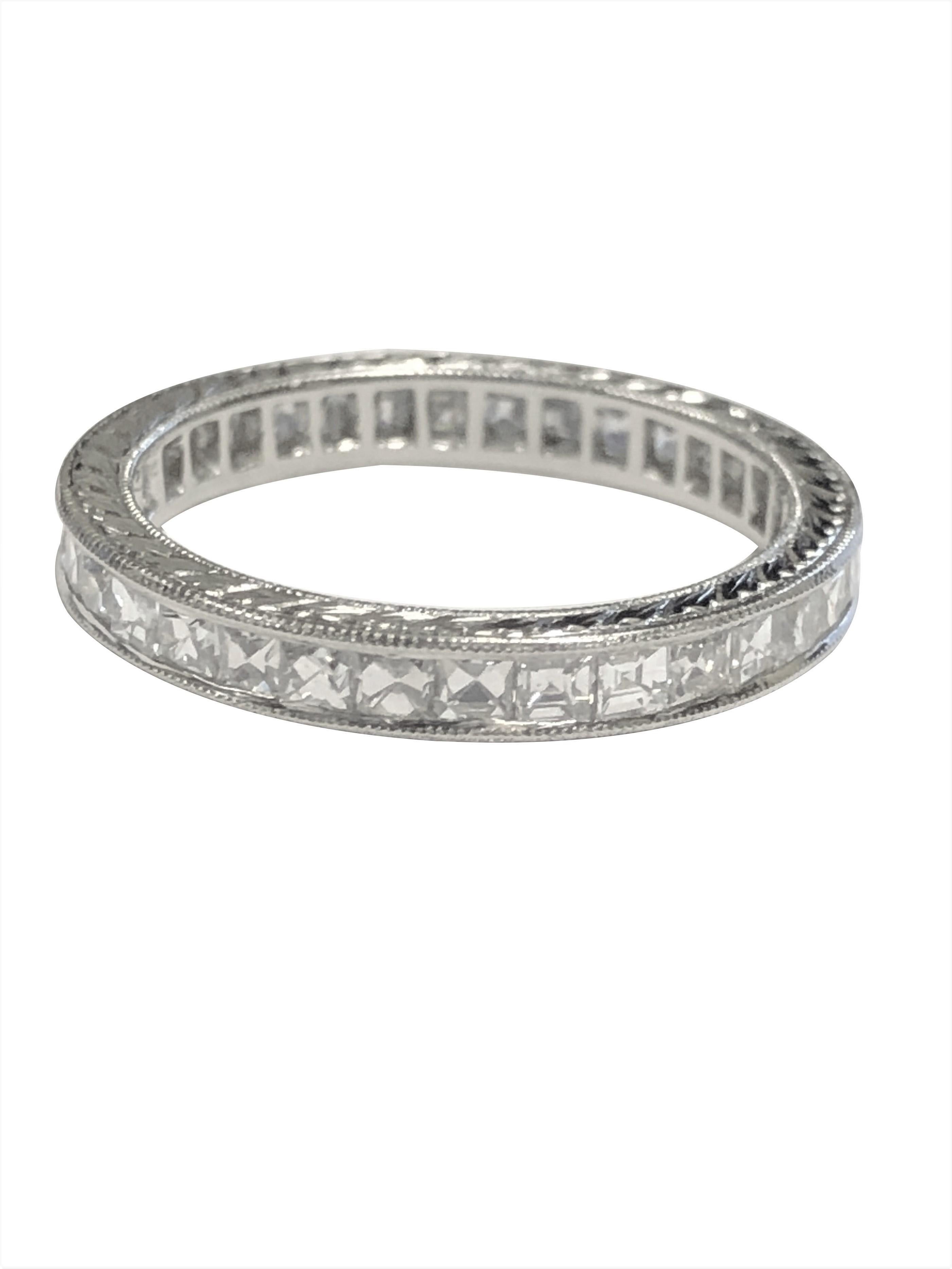 french cut diamond eternity band