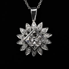 Antique French Cut Diamond Pendant