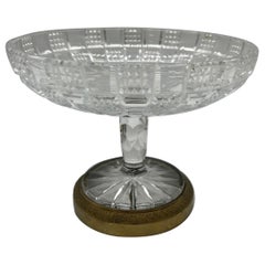Antique French Cut Glass & Bronze Ormolu Mounted Compote