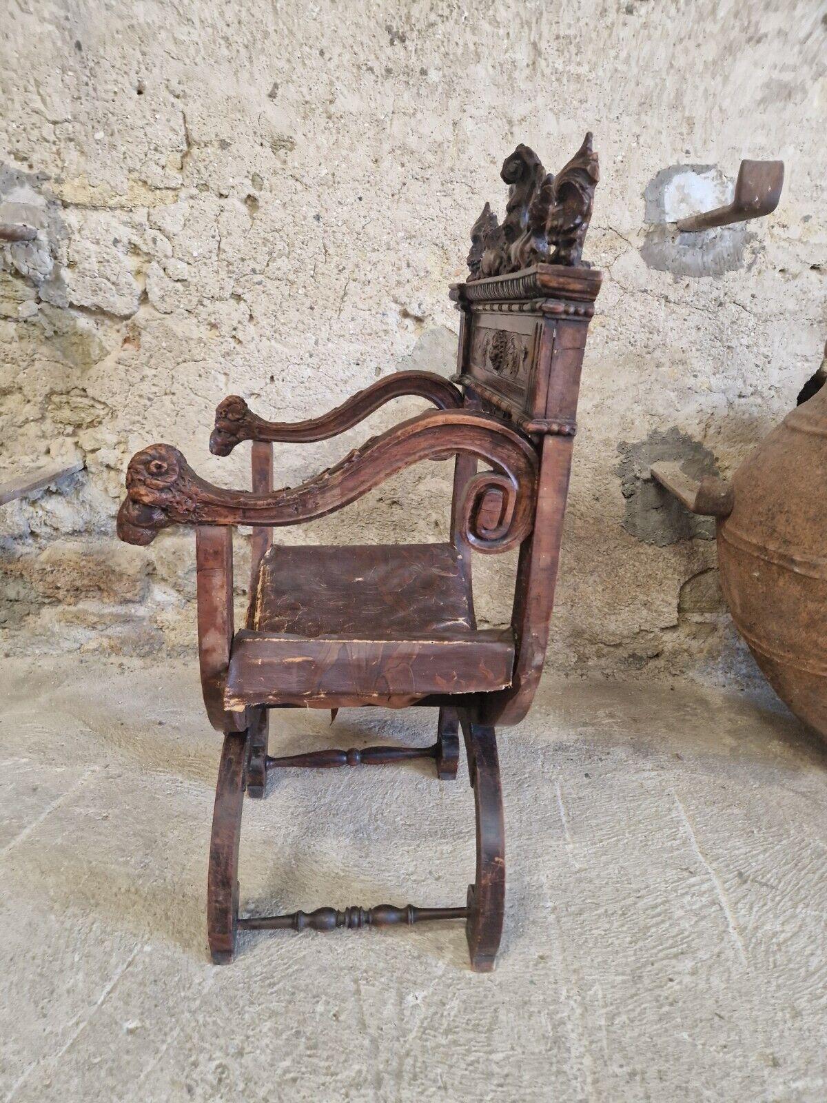 Varnished Antique French Dagobert Armchair French 19th Century For Sale