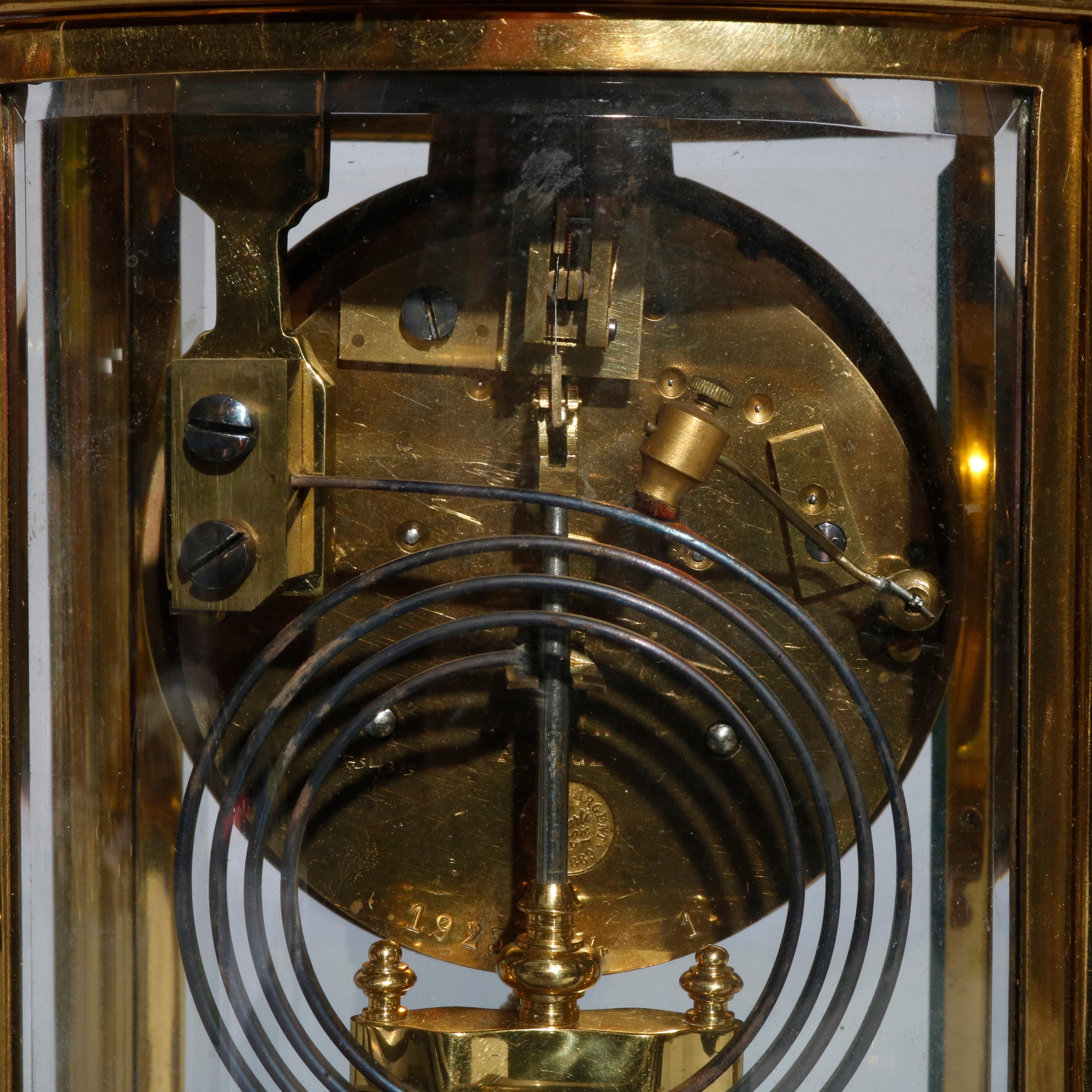 Glass French D'Argent for Bailey, Banks and Biddle Crystal Regulator Clock, circa 1900
