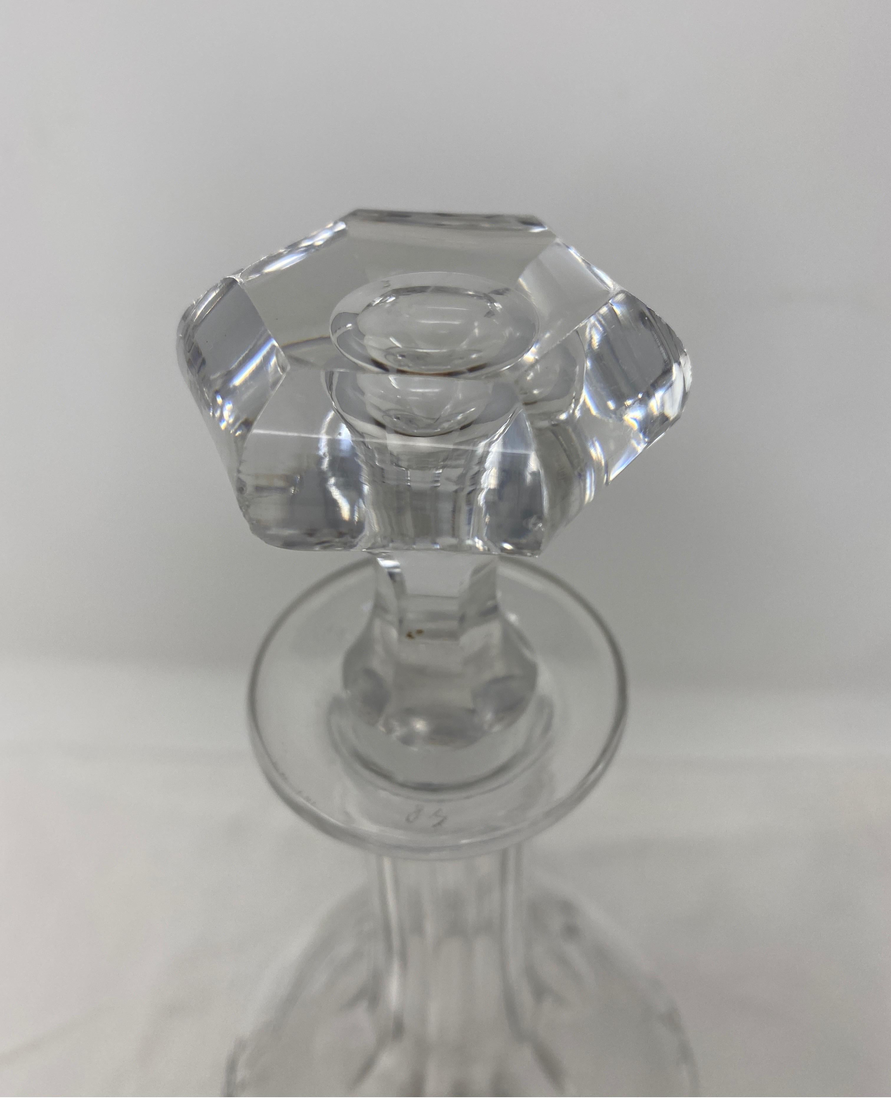 Antique French decanter with stopper, 19th century.