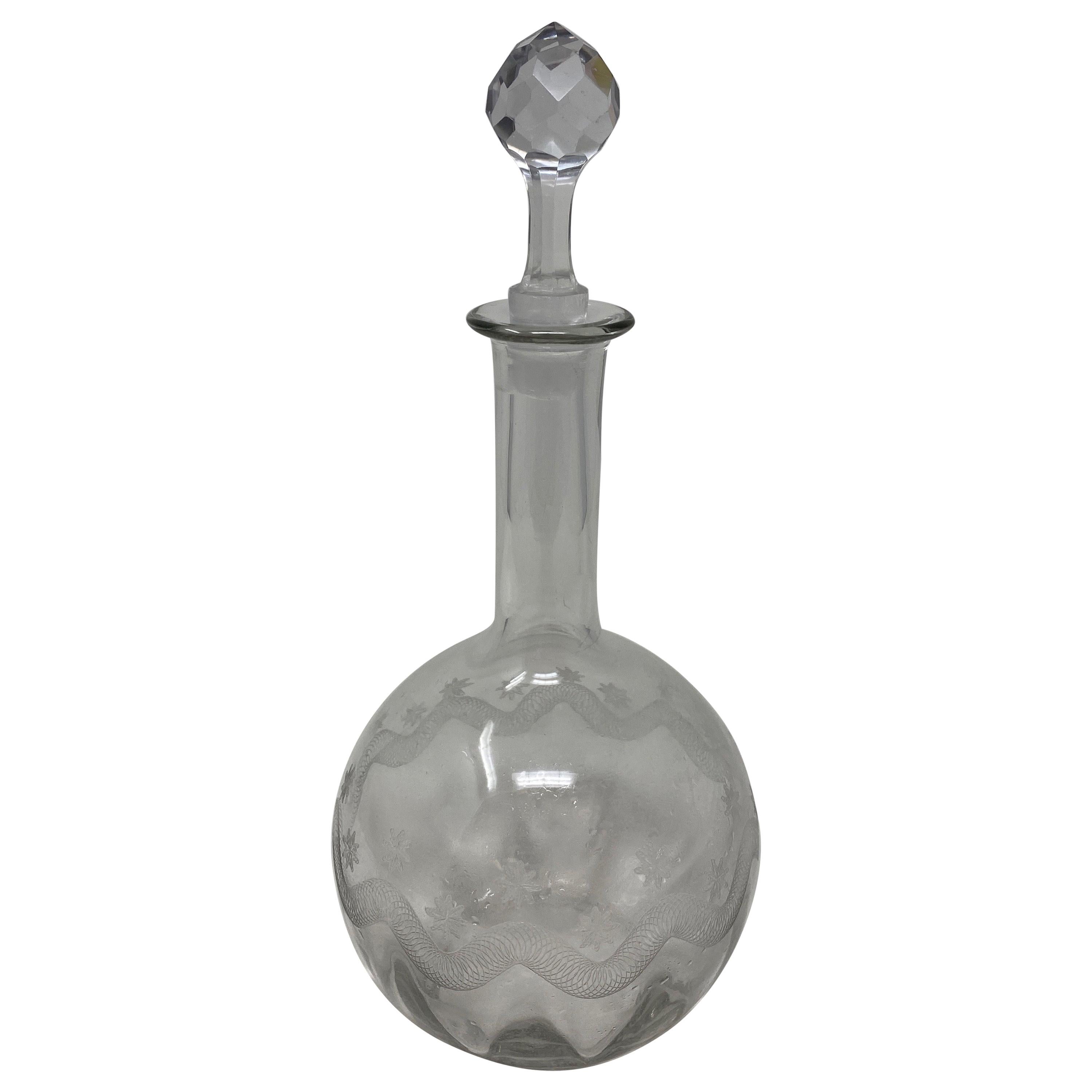 Antique French Decanter with Stopper