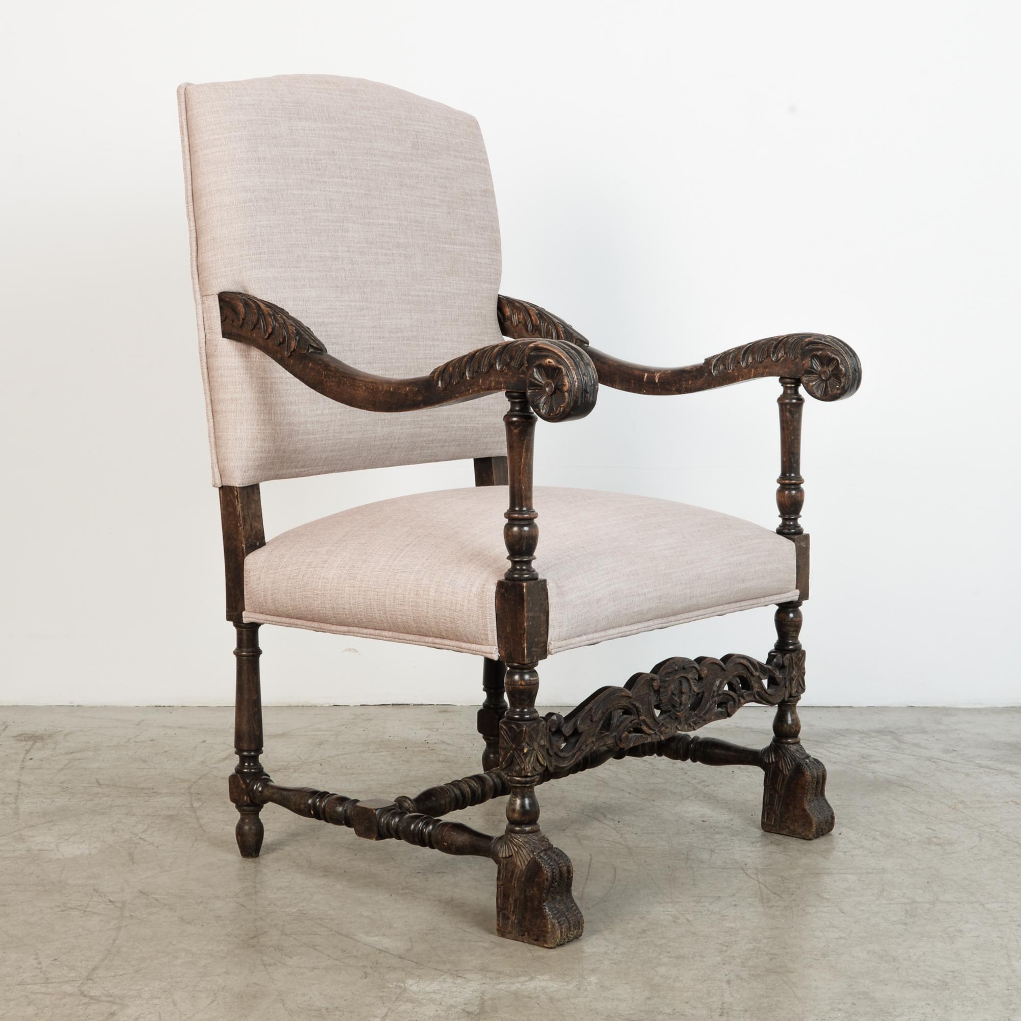 French Provincial Antique French Decorative Armchair