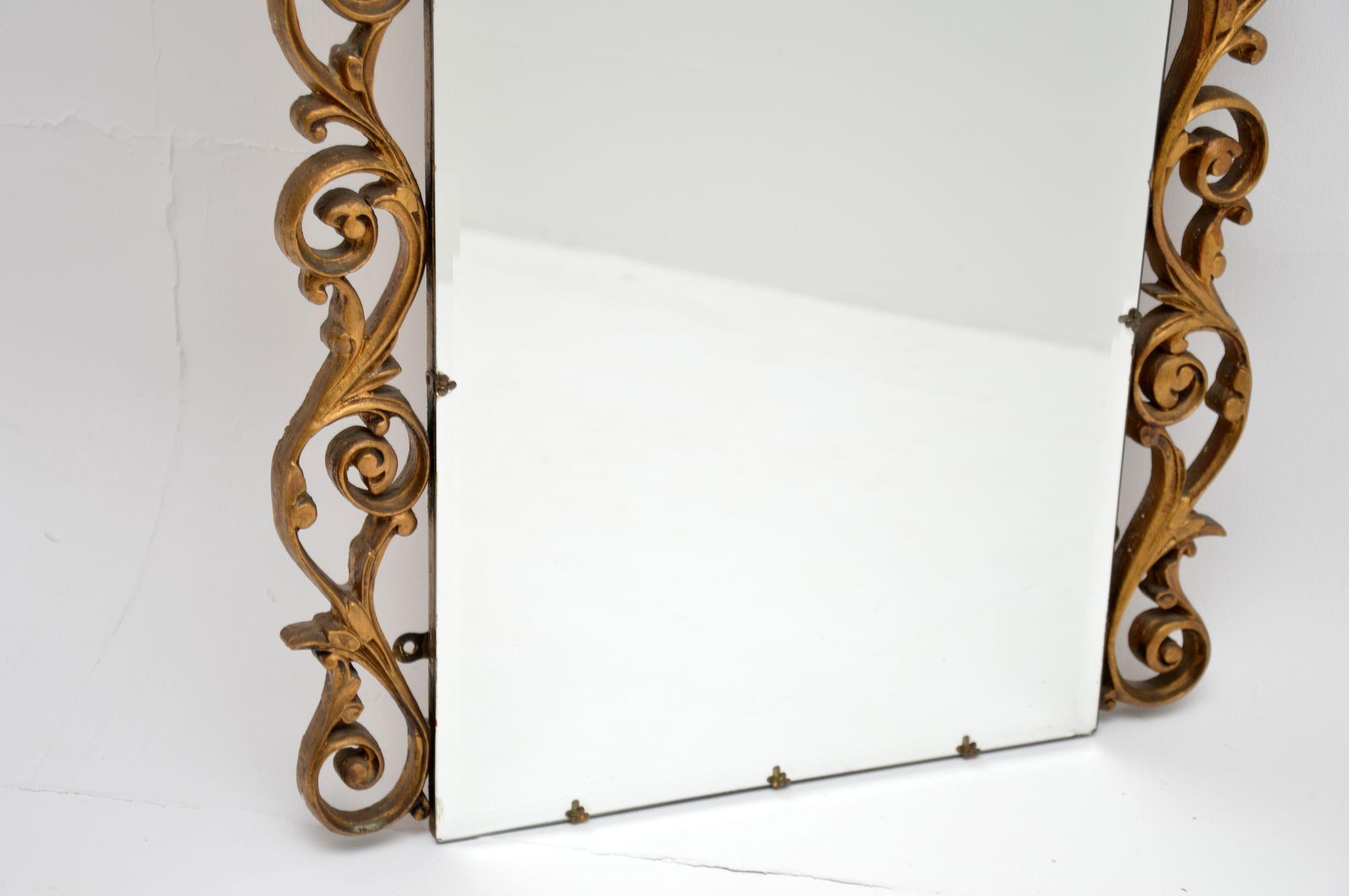 Glass Antique French Decorative Gilt Mirror
