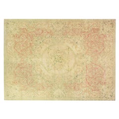 Ancien tapis décoratif français oriental d'Aubusson de taille normale 