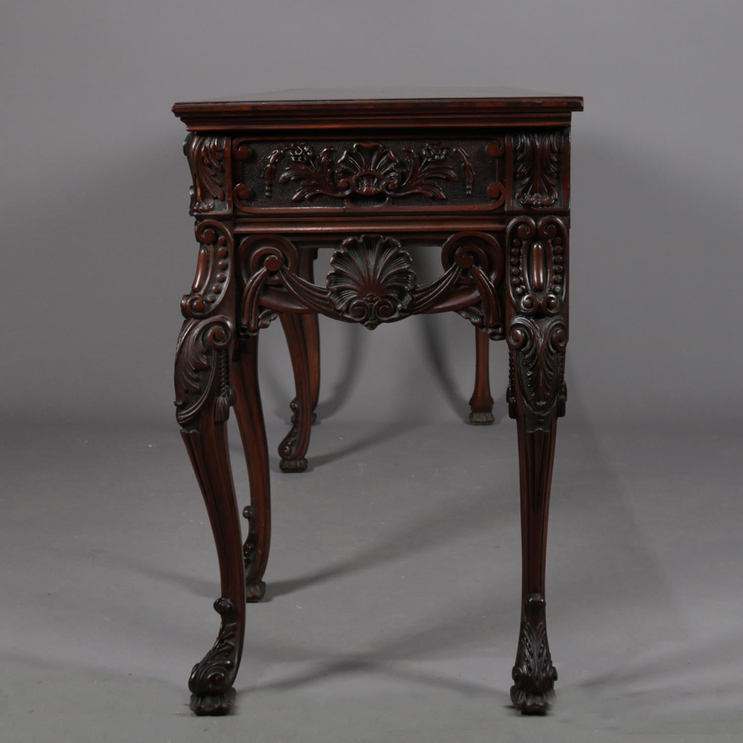 Antique French Deeply Carved Walnut Sideboard, 20th Century 2