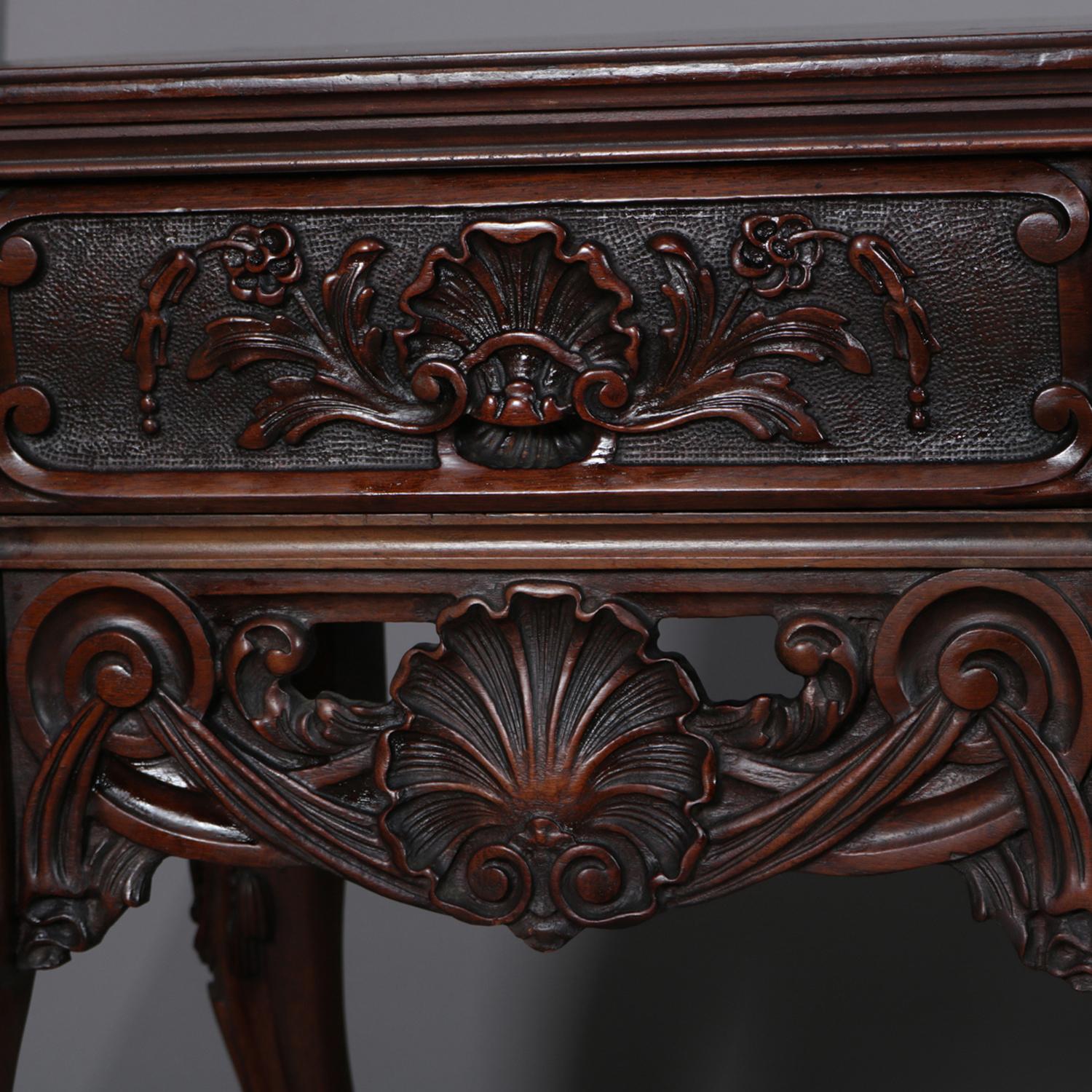 Antique French Deeply Carved Walnut Sideboard, 20th Century 6