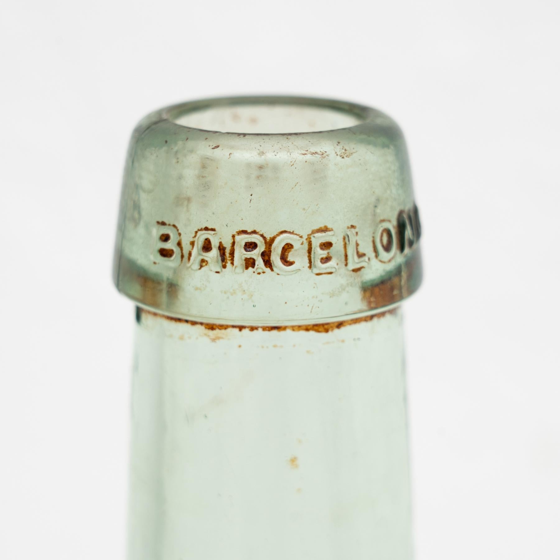 Spanish Antique French Demijohn Glass Bottle from Barcelona circa 1950
