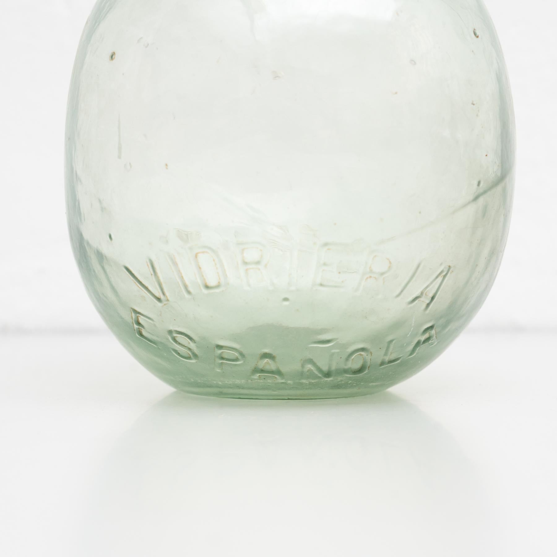 Antique French Demijohn Glass Bottle from Barcelona circa 1950 4