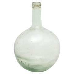 Antique French Demijohn Glass Bottle from Barcelona circa 1950